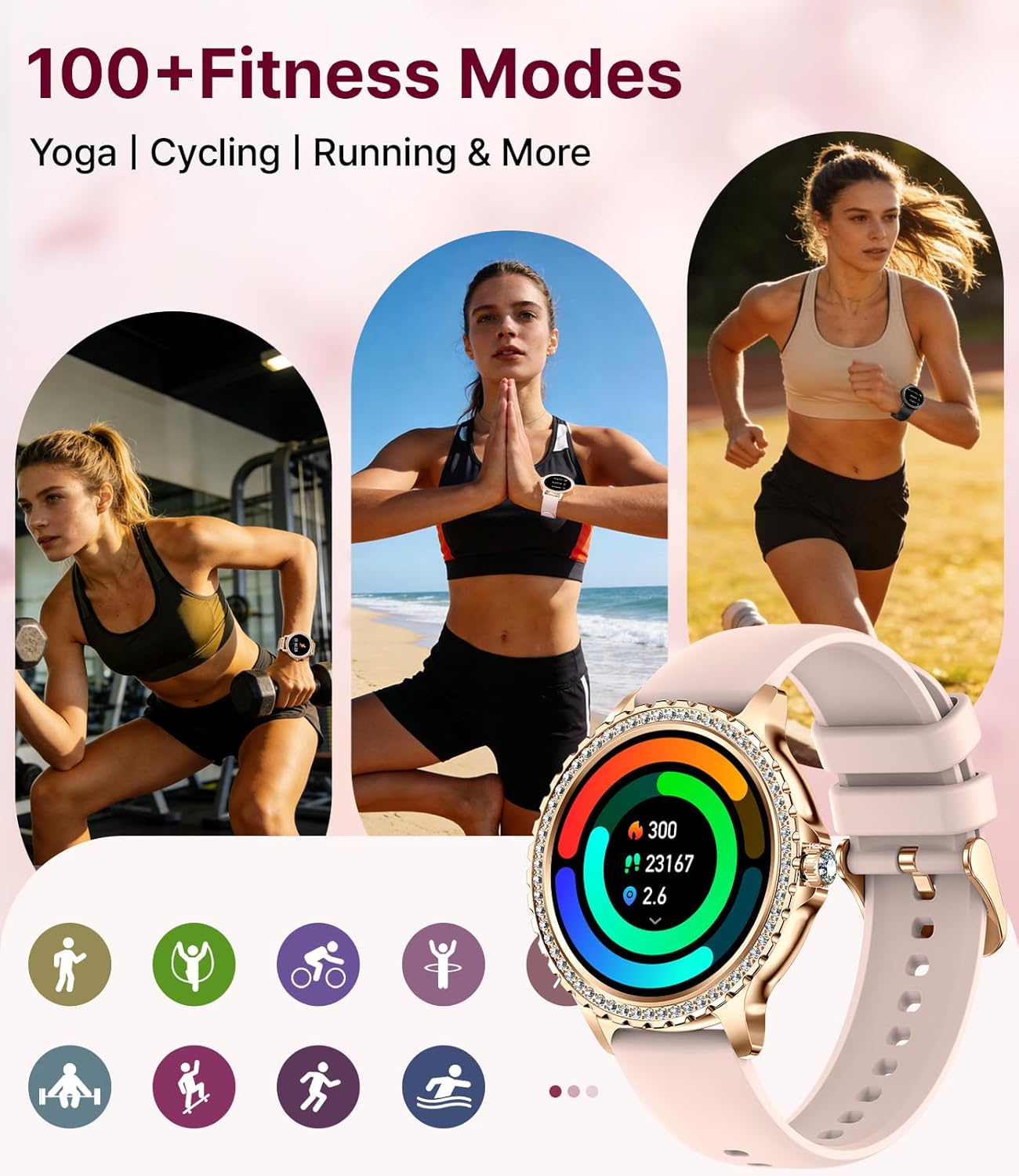 Thumbnail 5 de LIGE Women's Smart Watch 1.32" HD