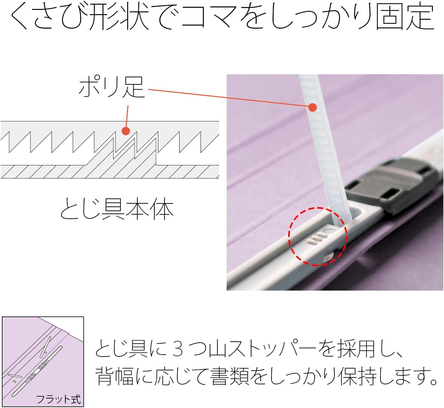 Detalle de PLUS(プラス)No.121P A4縦フラットファイル バイオレット PP製 10冊