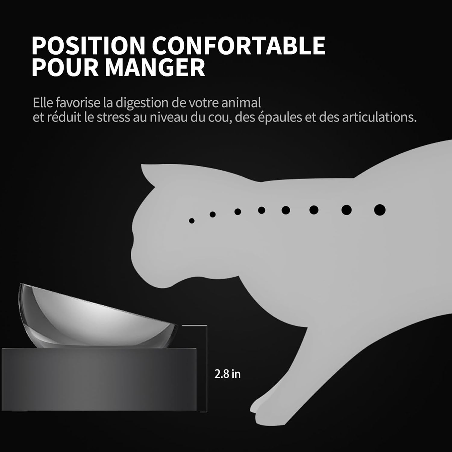 Detalle 2 de PETKIT CYBERTAIL bol surélevé 13,7 cm