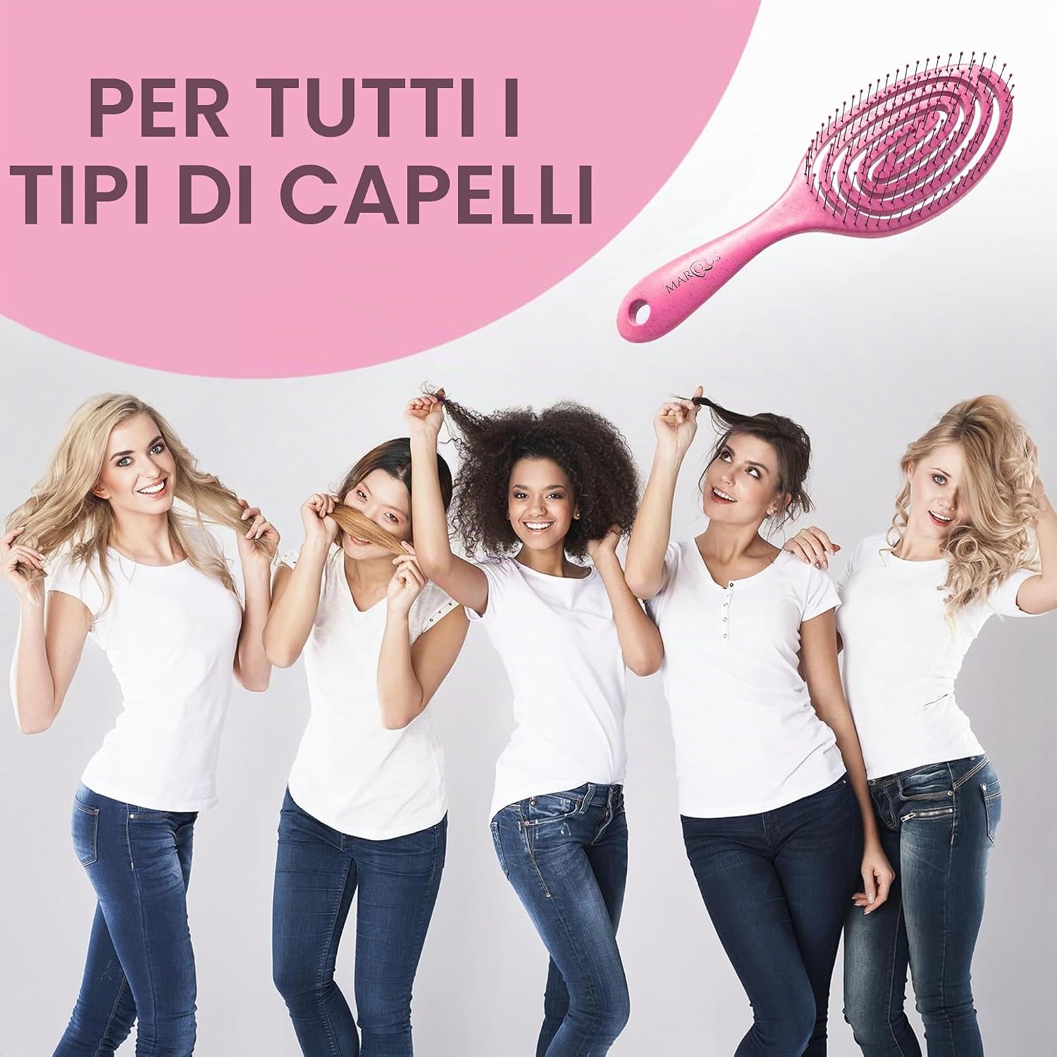 Detalle 2 de marQus Spazzola Districante per Capelli – Bio-based, Biodegradabile, 1 Pezzo