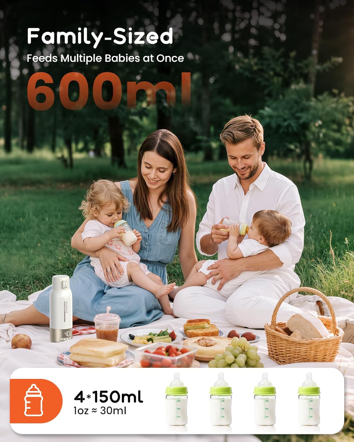 Thumbnail 3 de Innoworld Portable Bottle Warmer for Travel (600ml): Quick, on-the-go Milk Warming