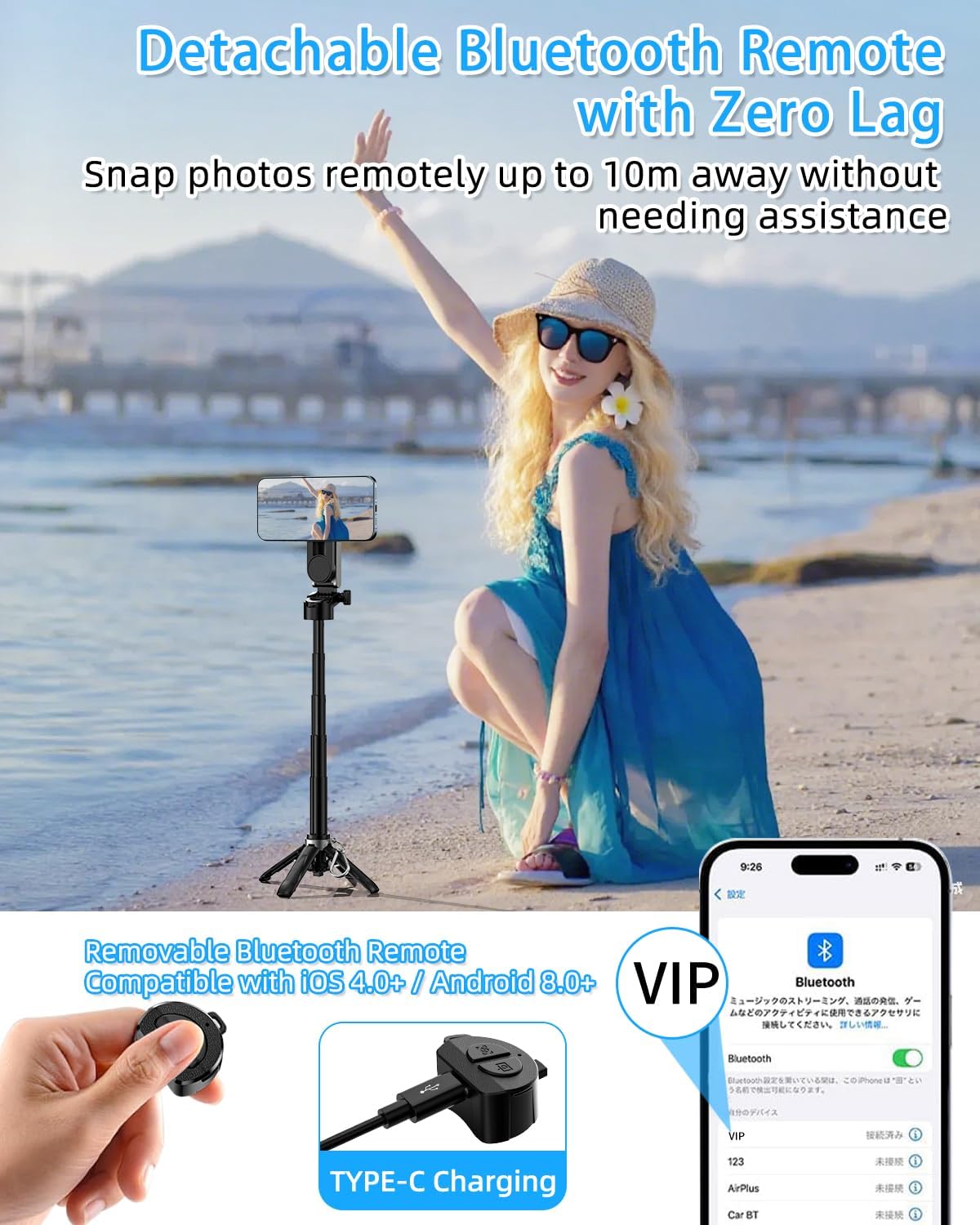 Thumbnail 6 de CloudValley 4-in-1 Selfie-Stick 11,7 cm