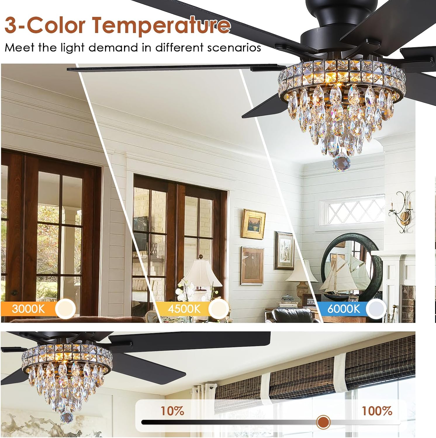 Detalle de Asyko Ceiling Fan 52-inch
