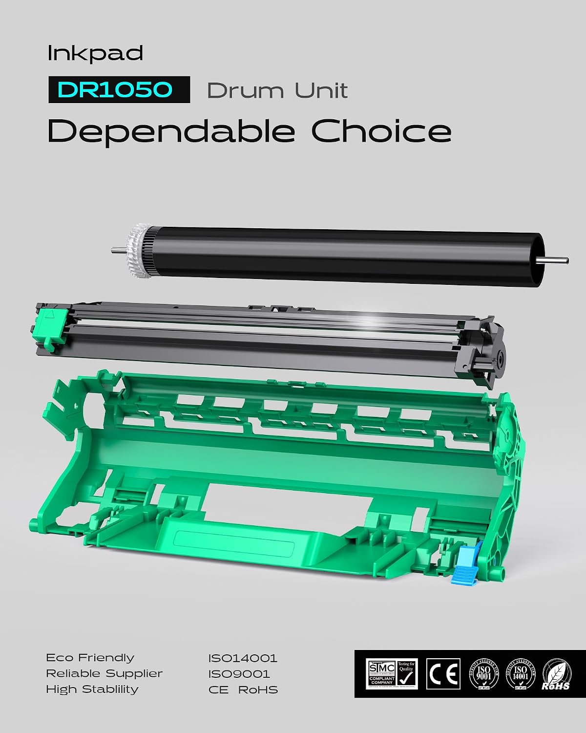 Detalle de iNKPAD DR-1050 drumunit voor Brother, tot 10.000 pagina’s