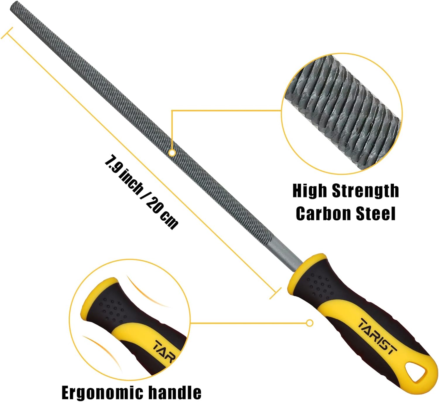 Thumbnail 3 de Tarist Metal File Set 3-Piece 8-Inch