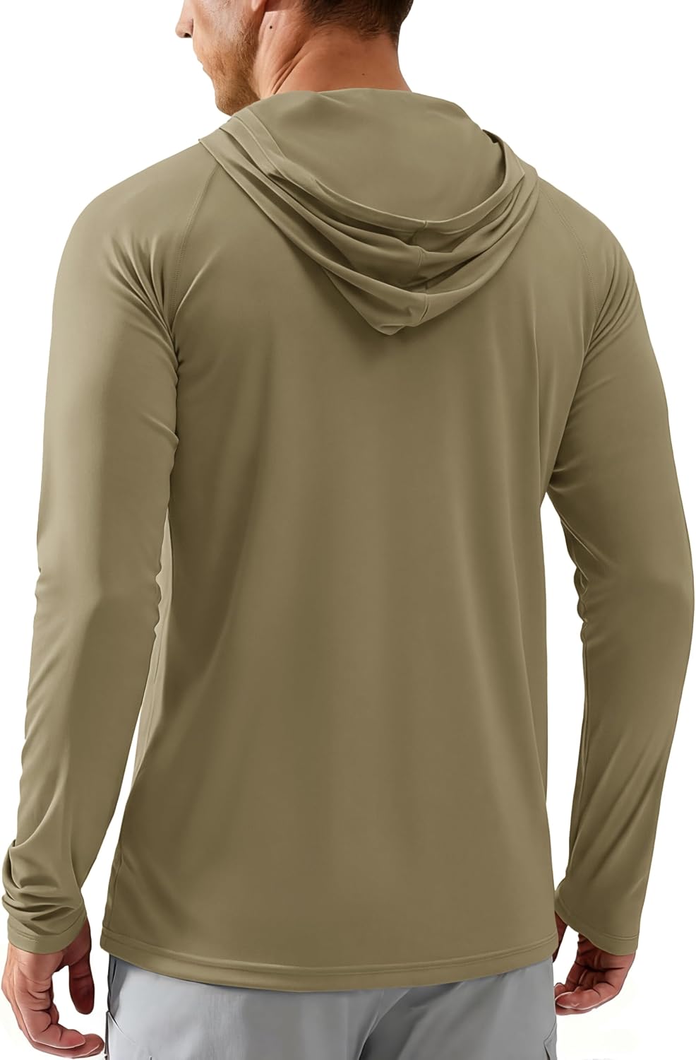 Detalle de TACVASEN UV-Schutz Hoodie Herren mit UPF 50+ und Daumenlöchern