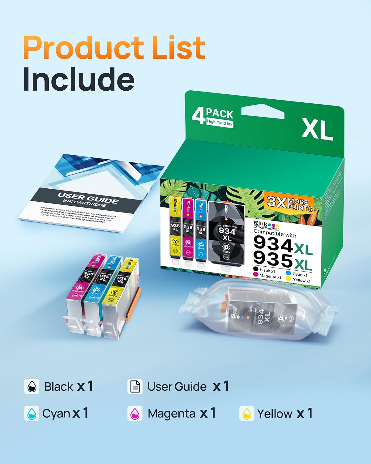 Detalle 2 de E-Z Ink Ink Cartridges 934XL/935XL