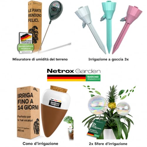 Thumbnail 6 de Netrox Misuratore Umidità Terreno per Piante e Vasi con Sensore Irrigazione