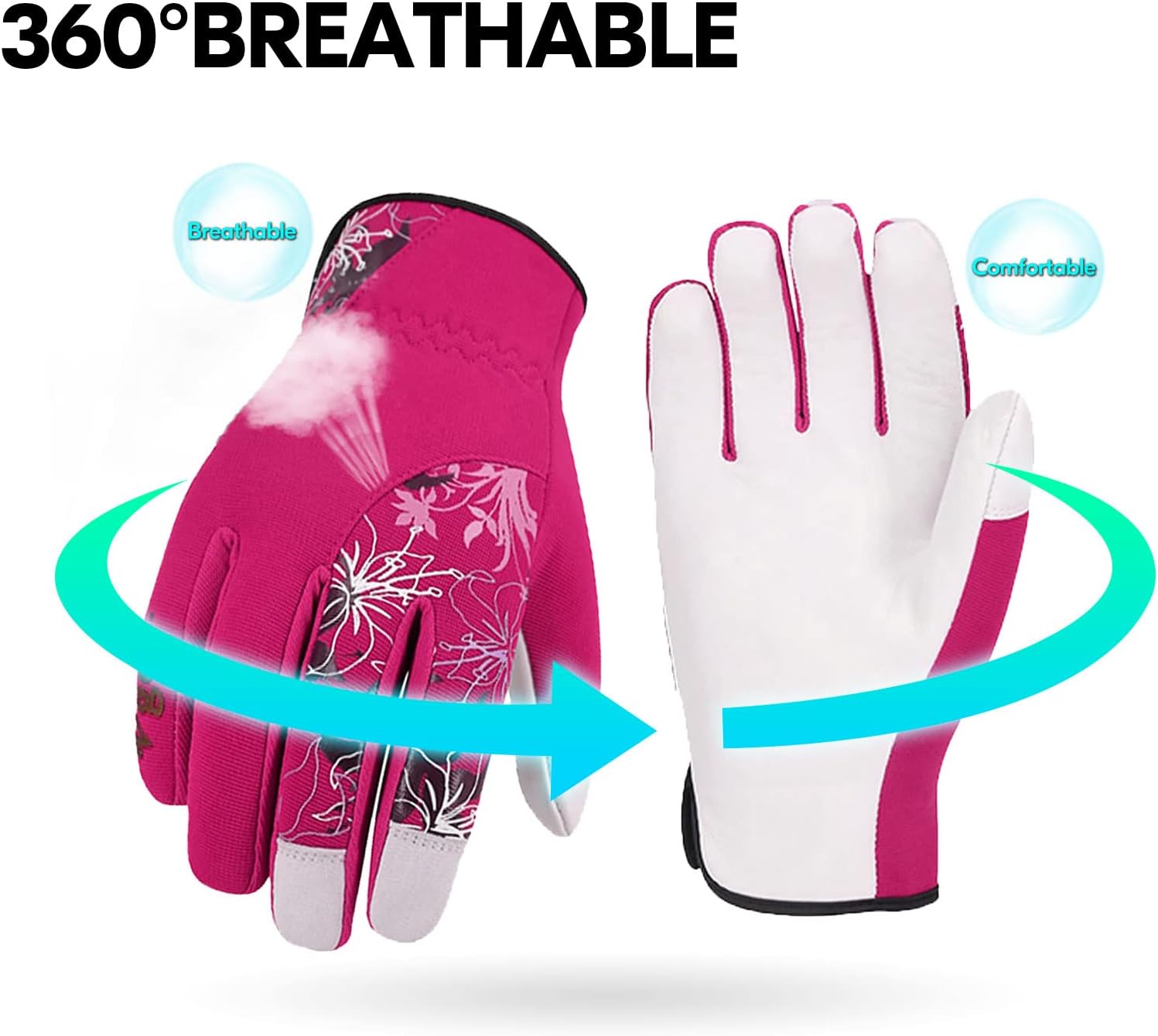 Detalle 2 de Vgo GA7444 Gants jardin cuir femme 7/S