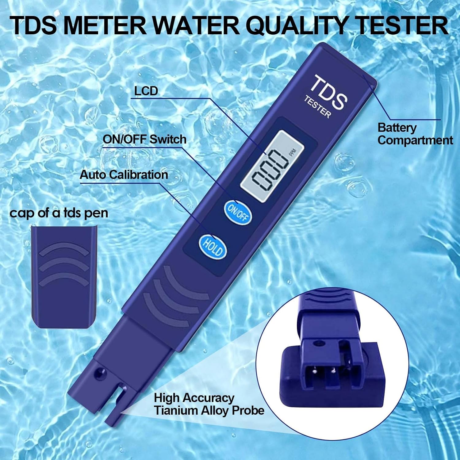 Thumbnail 2 de QNCIGER TDS Meter 0-9990 ppm