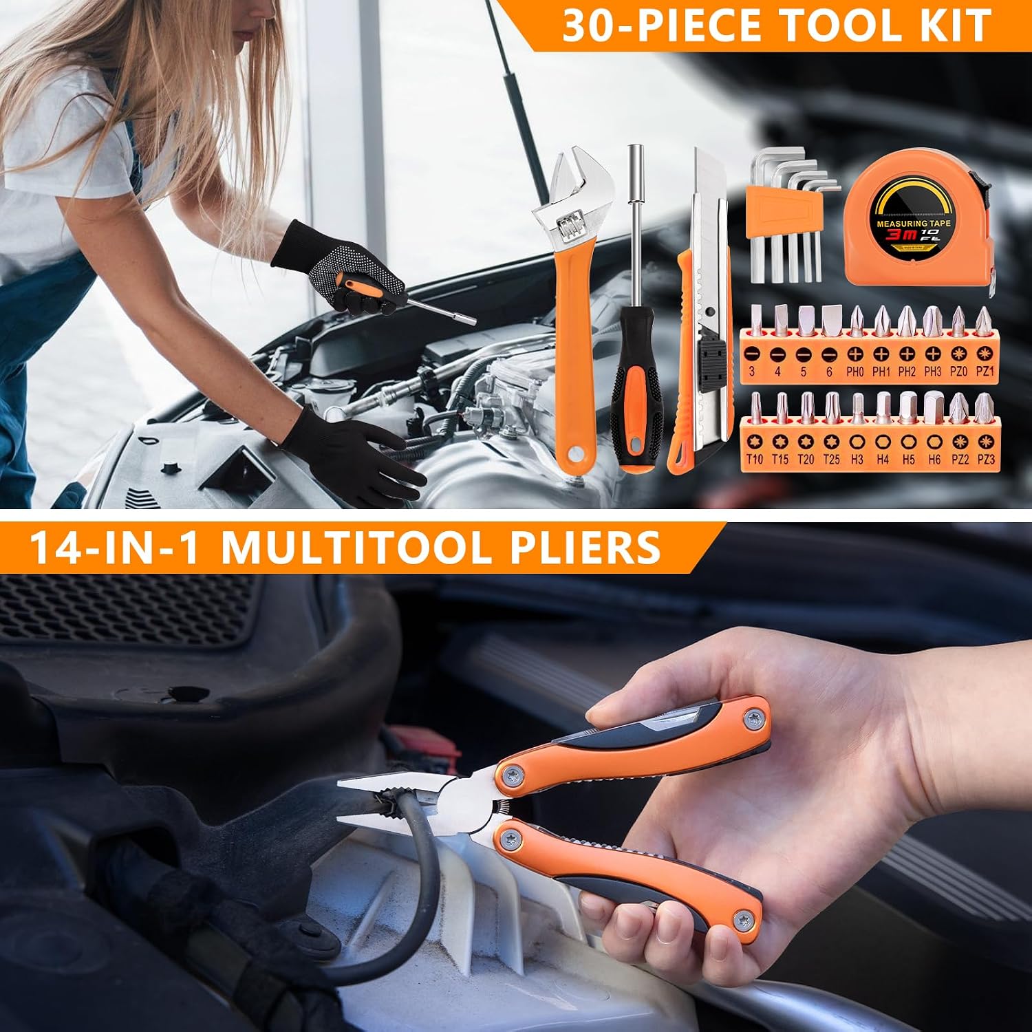 Detalle 1 de HLWDFLZ Car Emergency Kit 12V 250 PSI