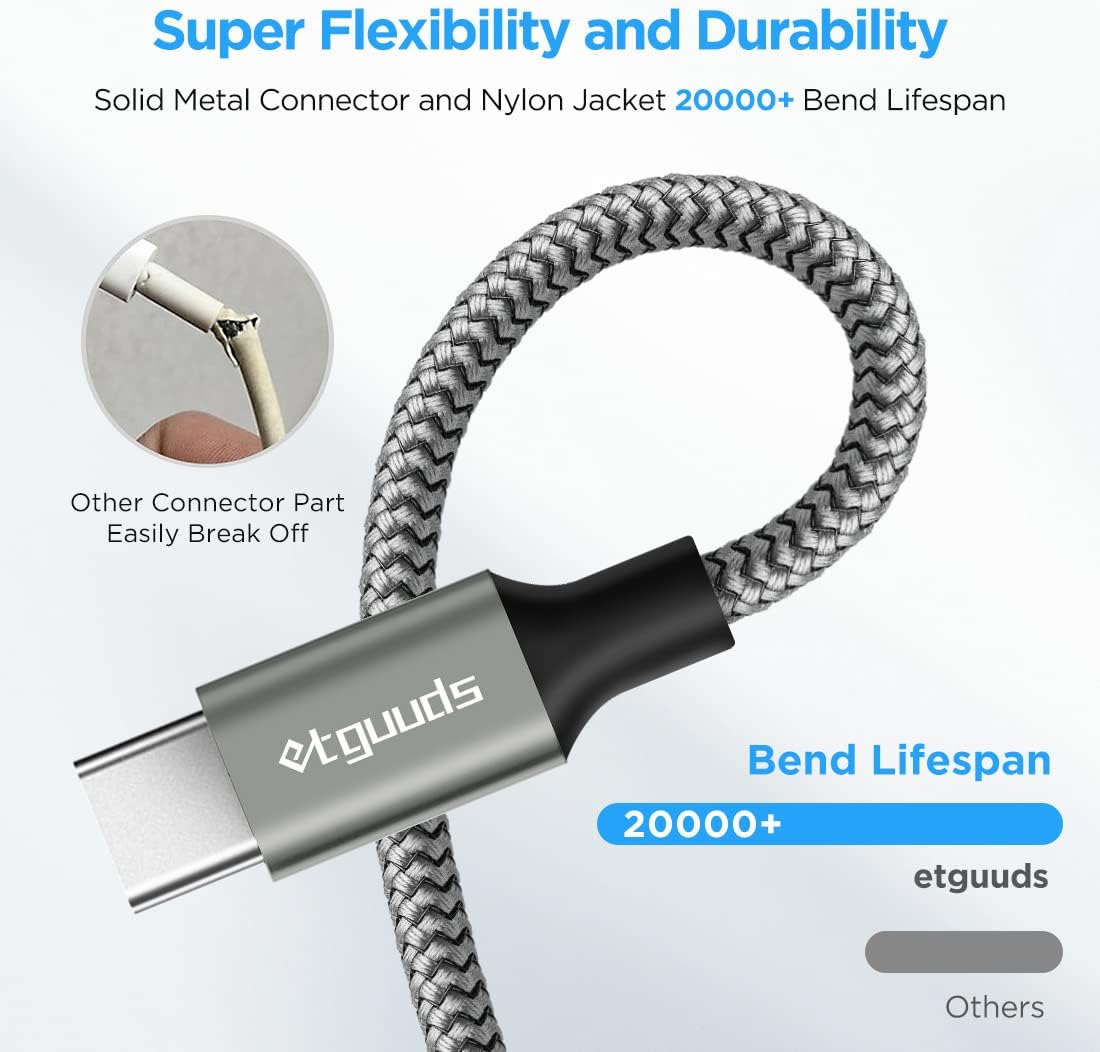 Thumbnail 4 de etguuds USB A to USB-C Cable 10ft, 2-Pack