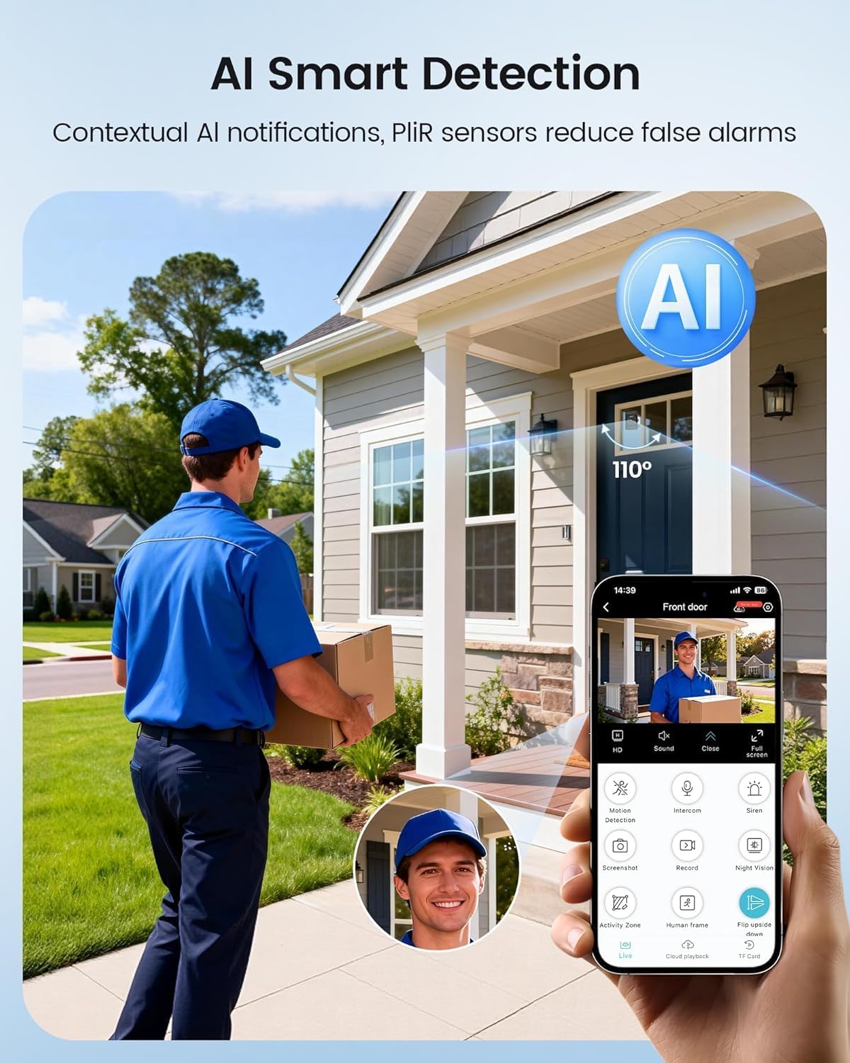 Thumbnail 2 de Aqash Window Security Camera 2 Pack: 2K 3MP, 5GHz WiFi, Night Vision for Looking Outside