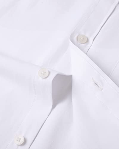 Detalle 2 de J.VER White Shirt Men Long Sleeve Oxford Button Down Non Iron – Regular Fit