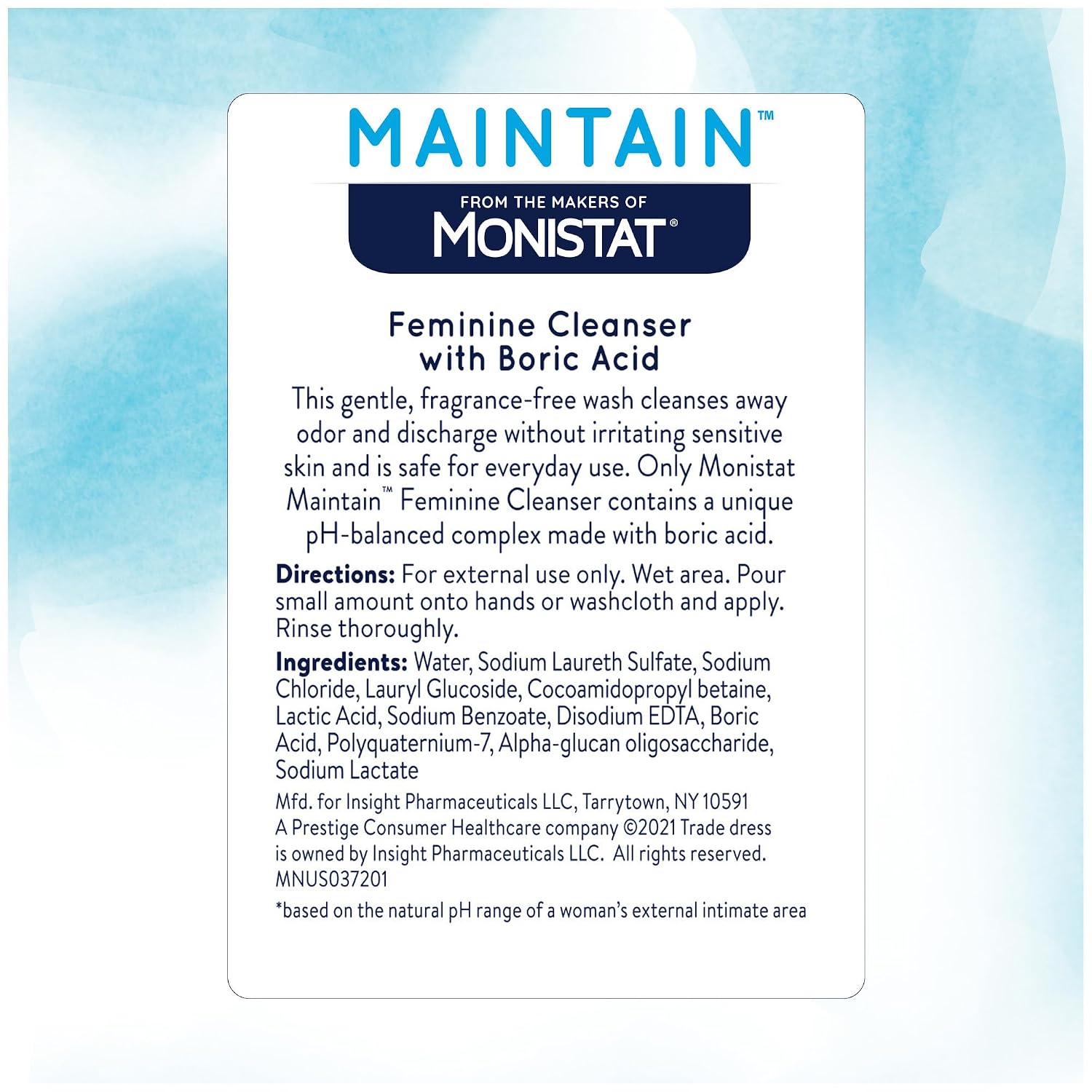Thumbnail 6 de Monistat Maintain Boric Acid Feminine Wash, Fragrance-Free, 16 fl oz