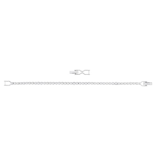 Detalle de Swarovski Bracciale Tennis Emily Round Bianco Placcato Rodio