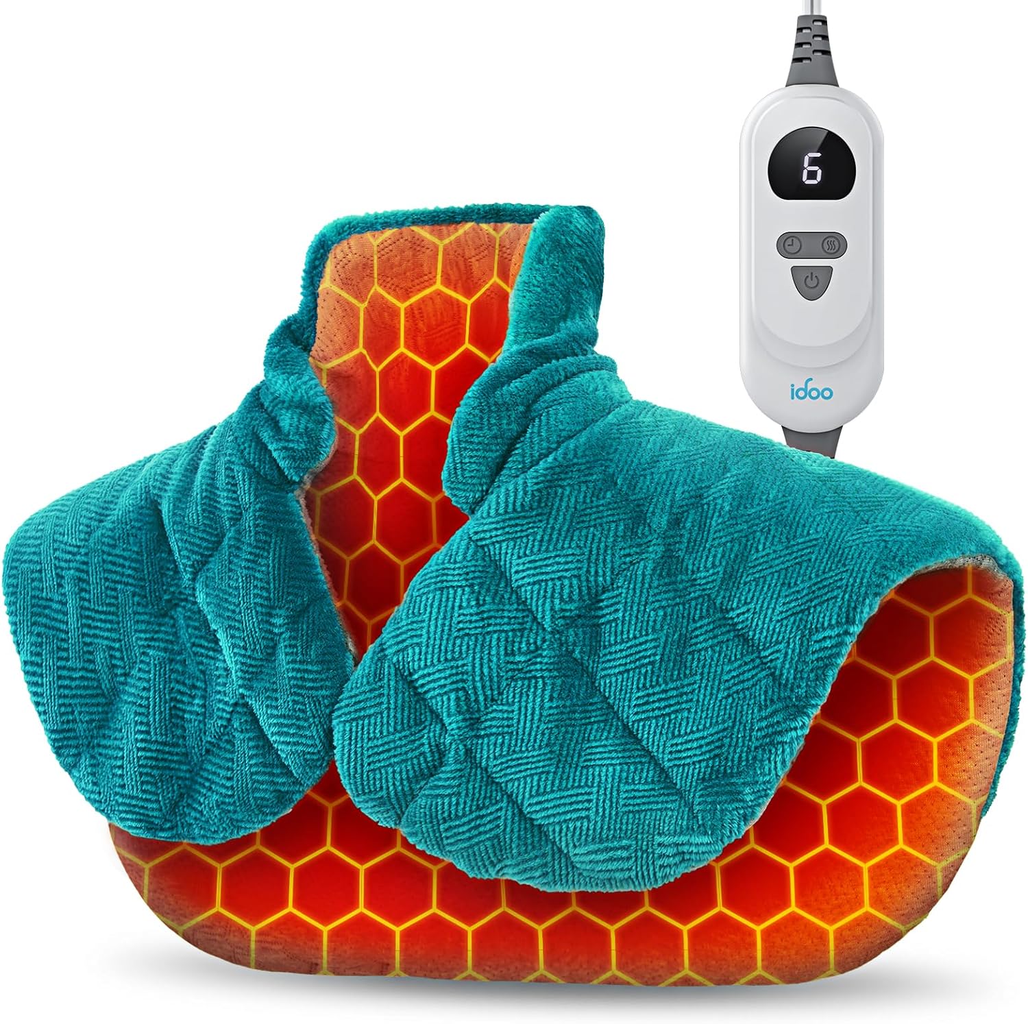 Detalle de iDOO I-HAP07 Graphene-Infused Weighted Heating Pad for Neck, Shoulders & Back