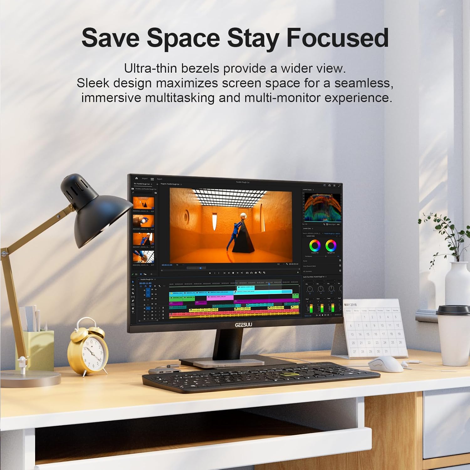 Thumbnail 4 de GEESUU 27 Inch 144Hz FHD Gaming Monitor with Eye-Care (HDMI 2.0 & DP 1.2) and 75x75 VESA