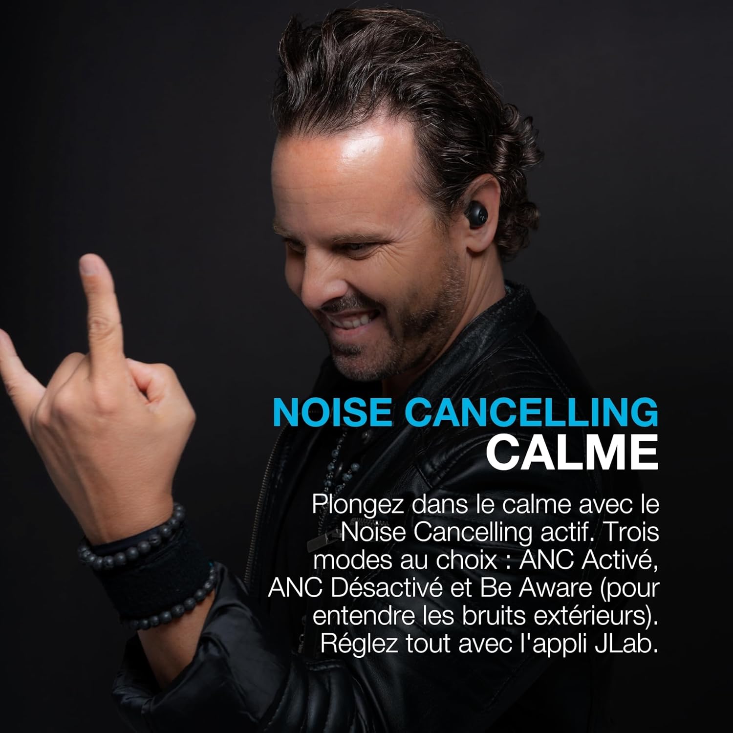 Thumbnail 1 de JLab Go Pop ANC : écouteurs Bluetooth avec réduction de bruit, 24+ h d’autonomie et multipoint