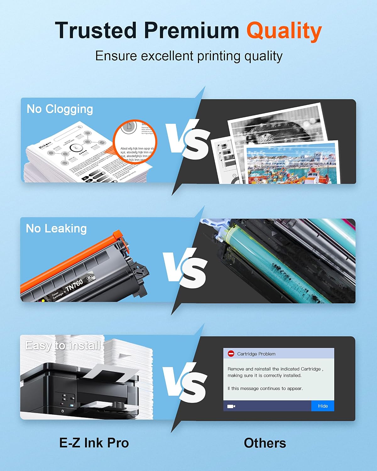 Thumbnail 6 de E-Z Ink Pro TN760 TN-760 Compatible Black Toner, 4-Pack