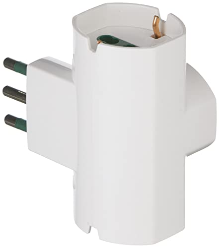Detalle 2 de Vimar RI.00315.B Adattatore multiplo sfalsato verticale con spina 16 A e prese universali