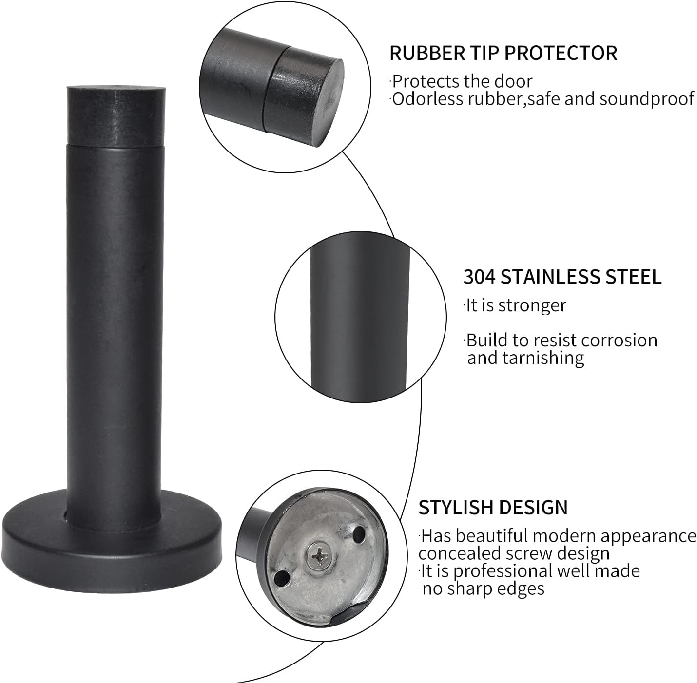 Detalle de DOKU 3.5 Inch door stop, 3 pack