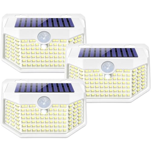 Detalle de Aootek Lampe Solaire Extérieur Jardin Murale – Lot de 3, 120 LEDs, IP65
