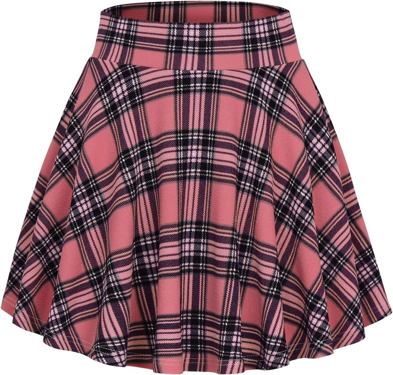 Thumbnail 2 de DJT Damen-/Mädchen Mini-Skaterrock mit Shorts: dehnbar, Basic Solid & High-Waist