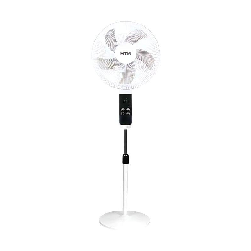Detalle de Ventilador de Pie HTW VP60FS 60W: altura regulable, 3 velocidades y mando a distancia