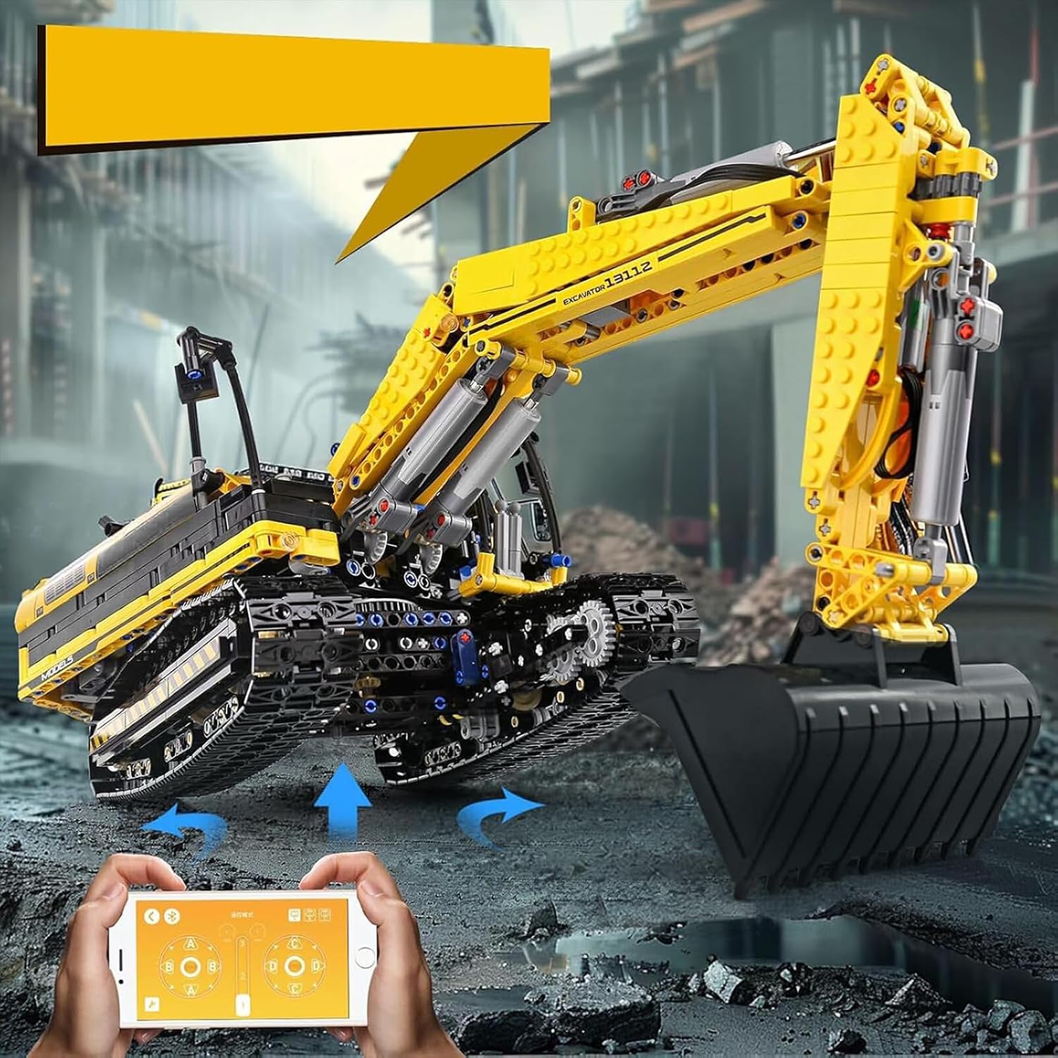Thumbnail 2 de Mould King 13112 Ferngesteuerter Raupenbagger 1:8