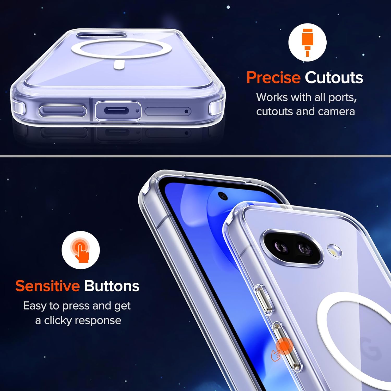Thumbnail 6 de ivoler Hülle für Google Pixel 9a – MagSafe-fähige Hülle mit 2 Panzer-Glas-Schutzleisten