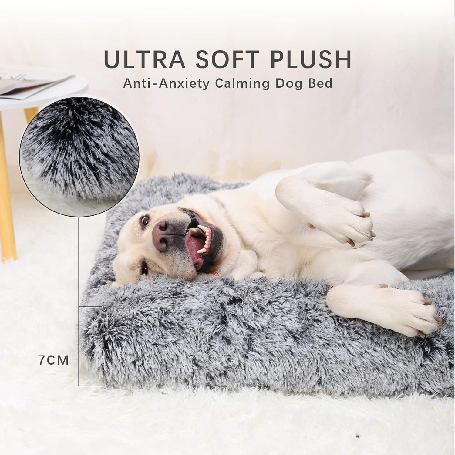 Detalle de Jaspuriea Medium Dog Bed: Washable Crate Mattress with Anti-Slip Bottom, 75x50x7cm