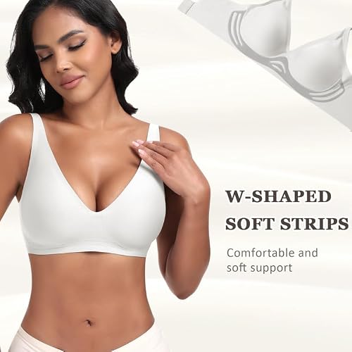 Detalle 2 de Cavotor Deep V Wireless Bras for Women — Comfort, Support and Seamless Fit