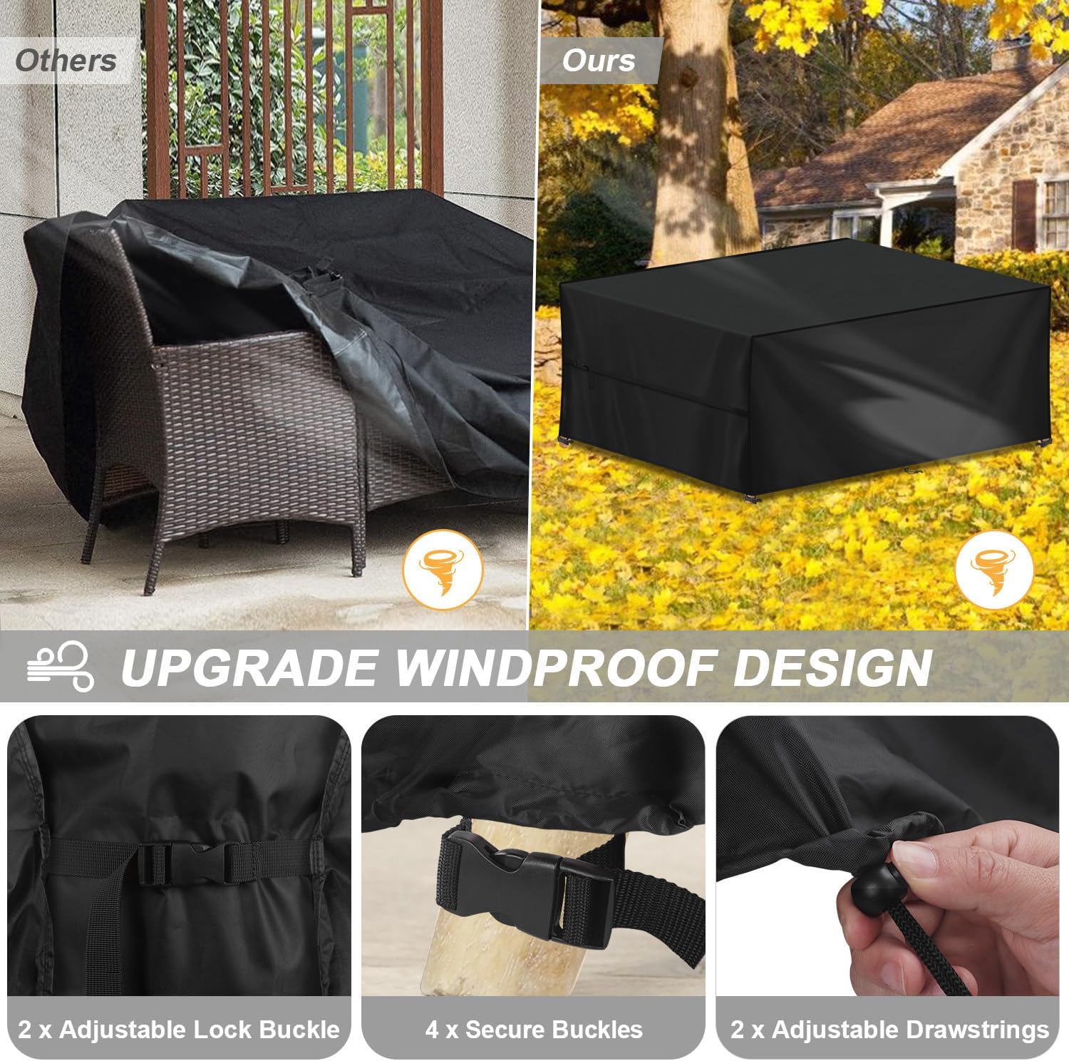 Thumbnail 2 de LAMUNI Funda Impermeable para Mesa de Jardín Rectangular ☔