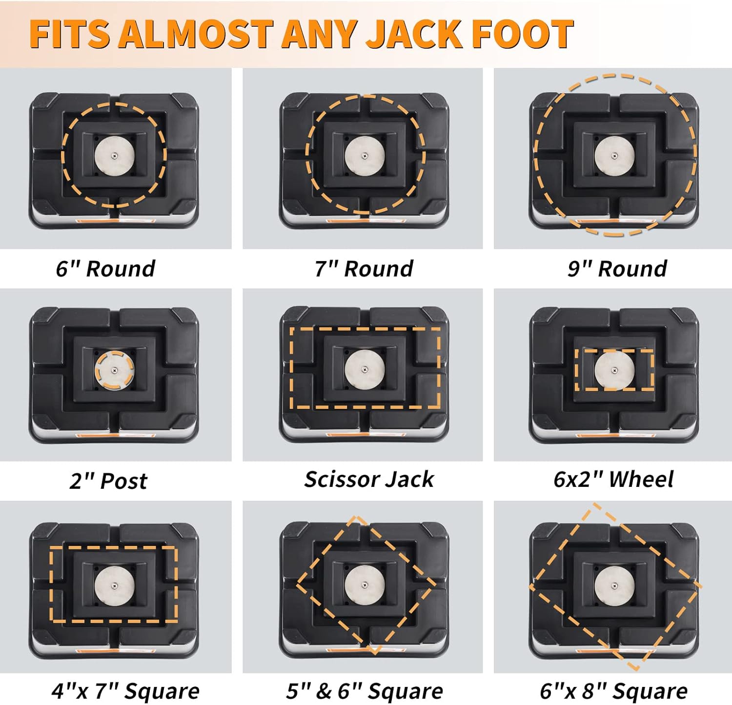 Thumbnail 2 de OULEME Heavy Duty Trailer Jack Block for RV, Camper, 5th Wheel (Supports up to 15,000 lbs)