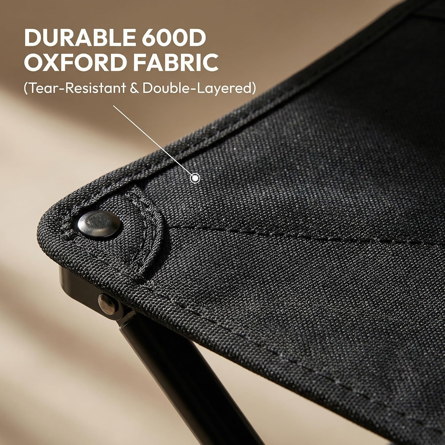 Detalle 2 de HOUSLUX Folding Stool: Compact, Stable Seating for Outdoors and Indoors