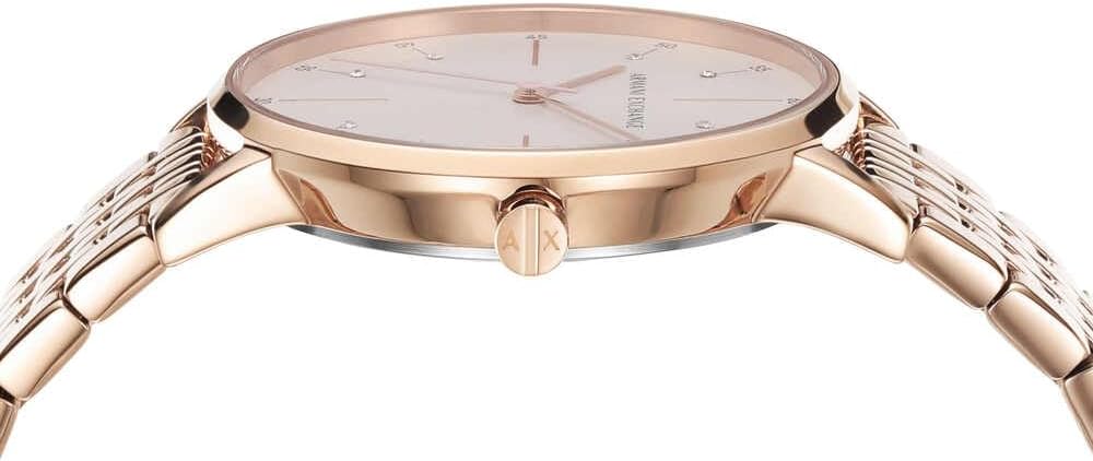 Detalle de Armani Exchange Orologio da donna con cassa 36 mm e cinturino in acciaio, movimento quarzo a tre lancette