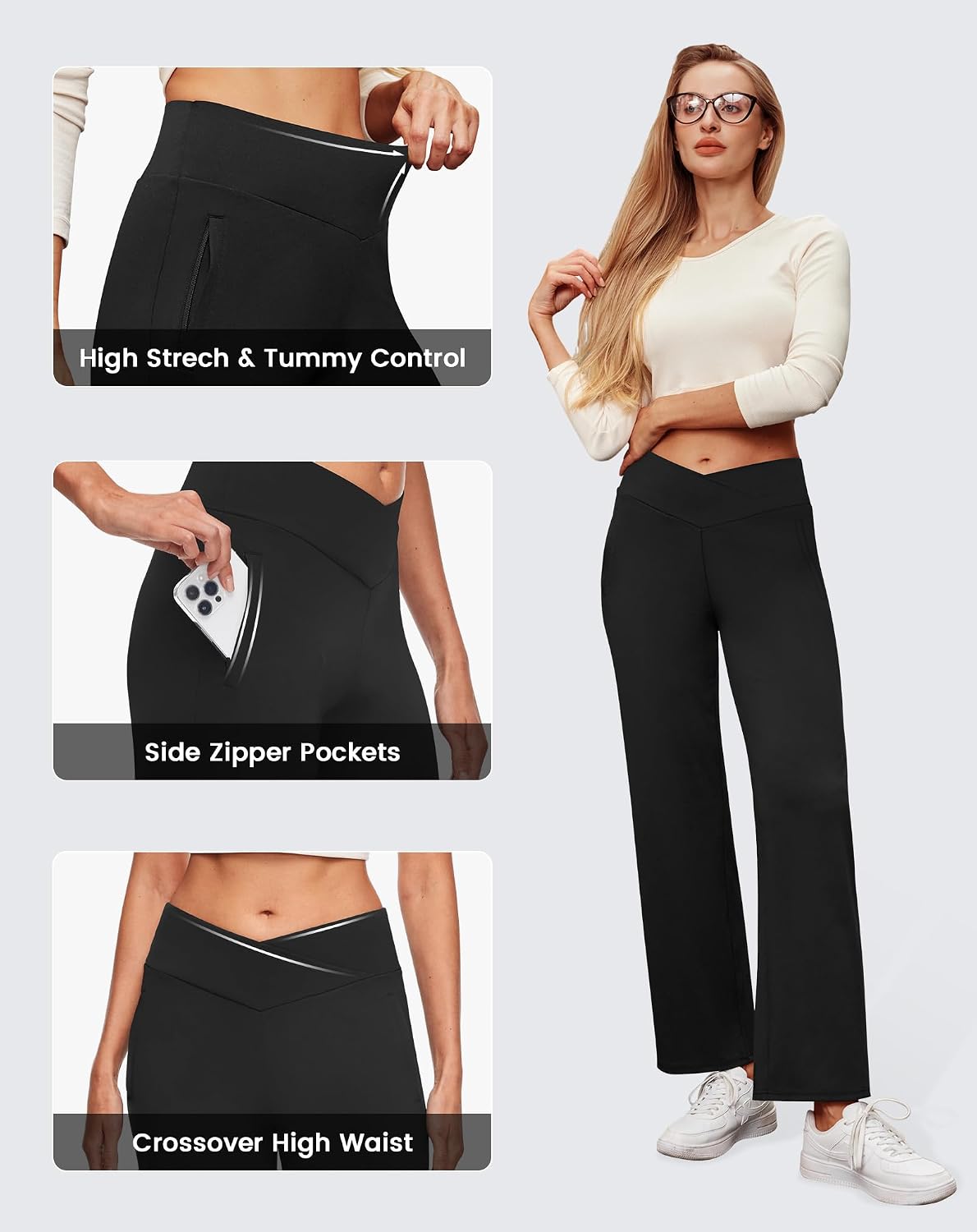 Detalle 2 de SEMARO Women's Dress Pants High Waist