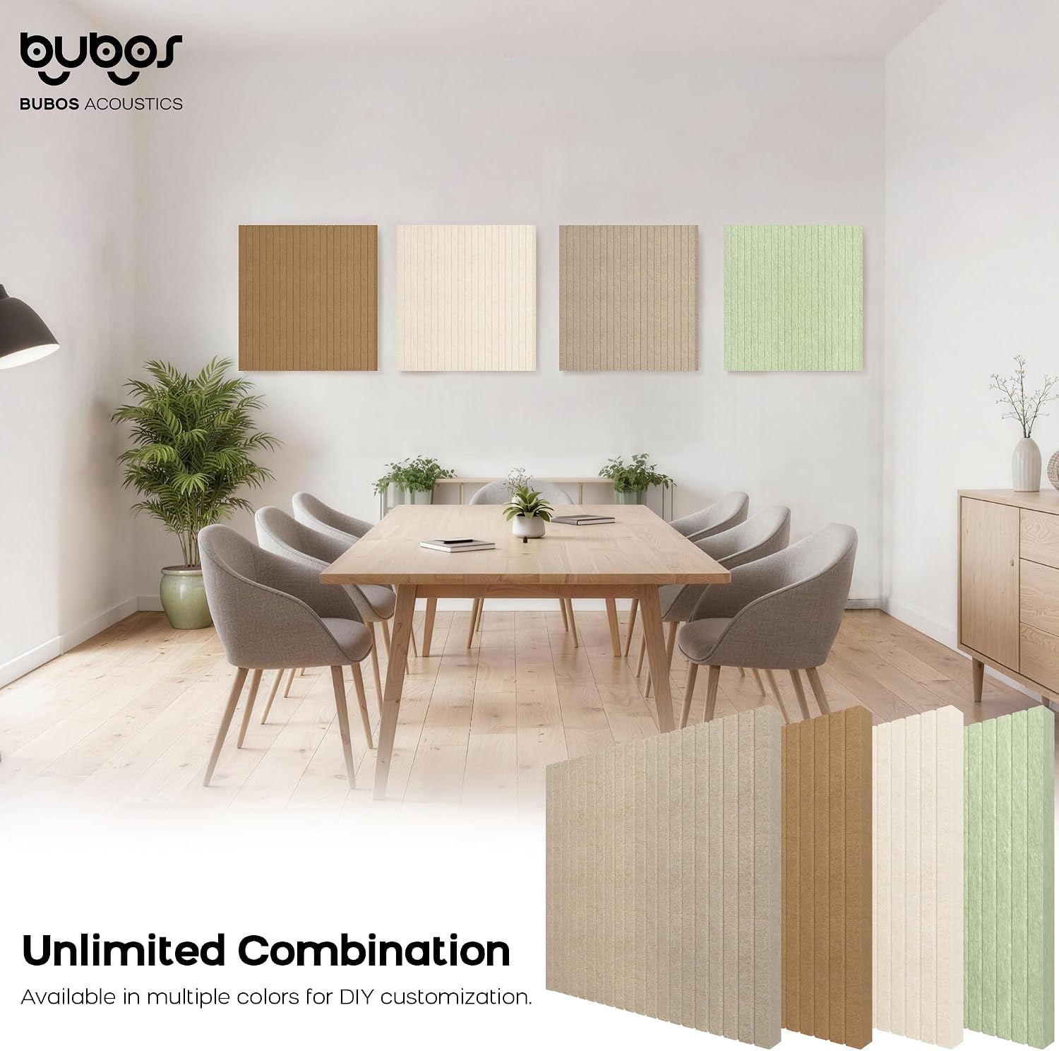 Detalle de BUBOS Acoustic Wall Panels 23.6 x 23.6 Inches