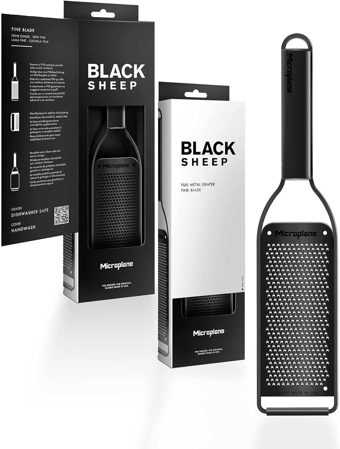 Detalle de Microplane Black Sheep – drobna tarka ze stali nierdzewnej z osłoną