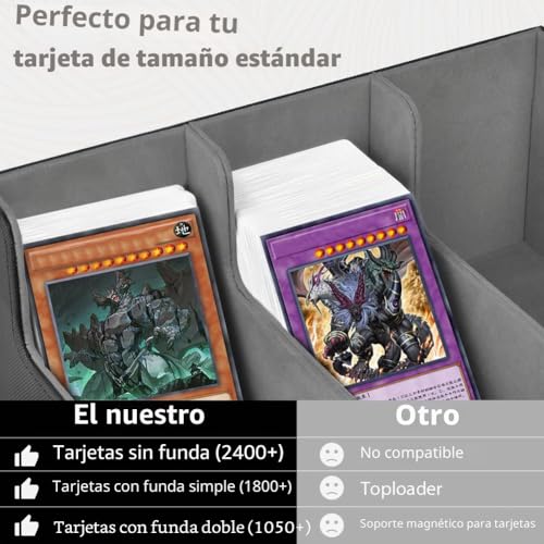 Detalle de Aolso Caja de Barajas para Cartas: organización fiable para 2400+ cartas sin fundas
