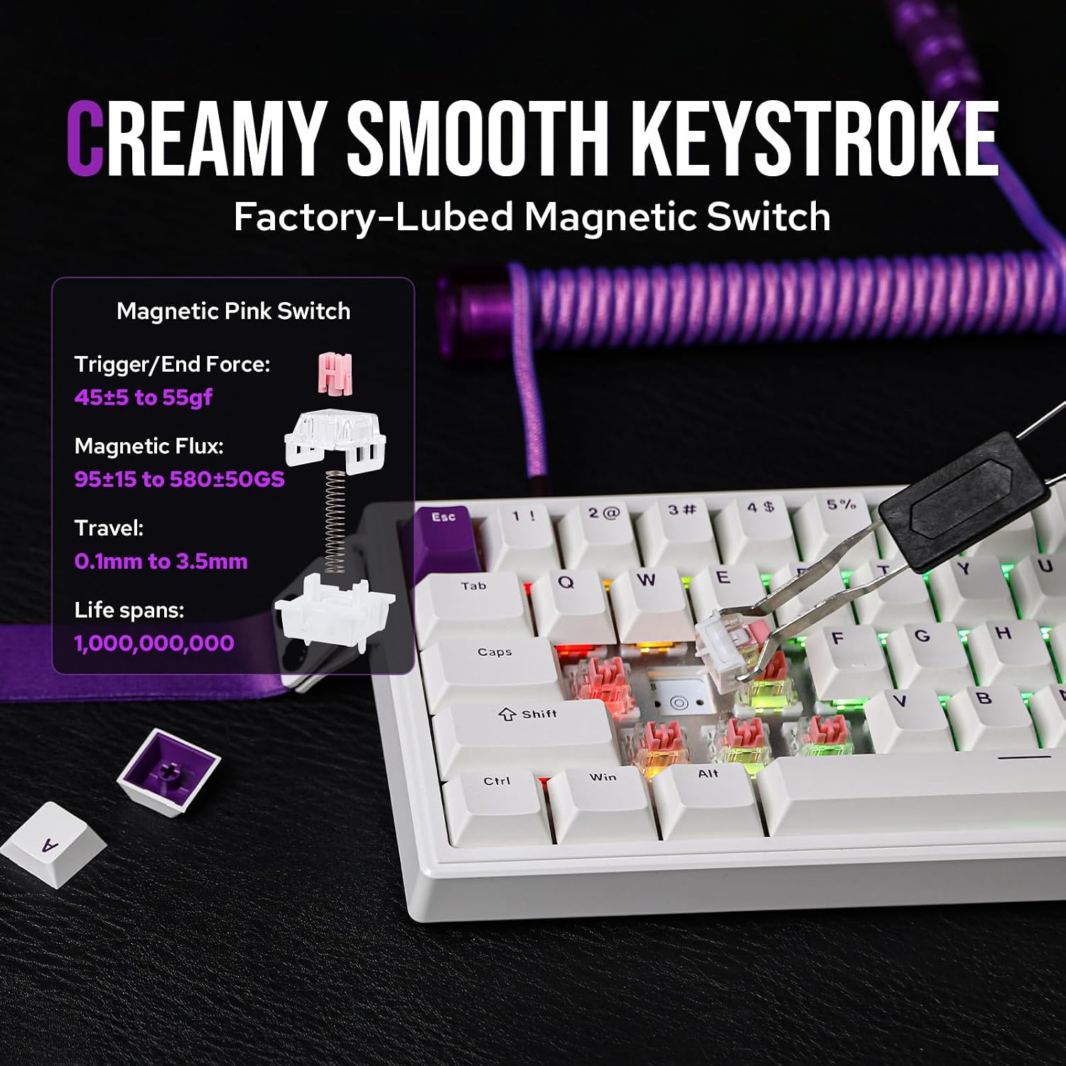 Thumbnail 5 de EPOMAKER HE68 Magnetic Gaming Keyboard