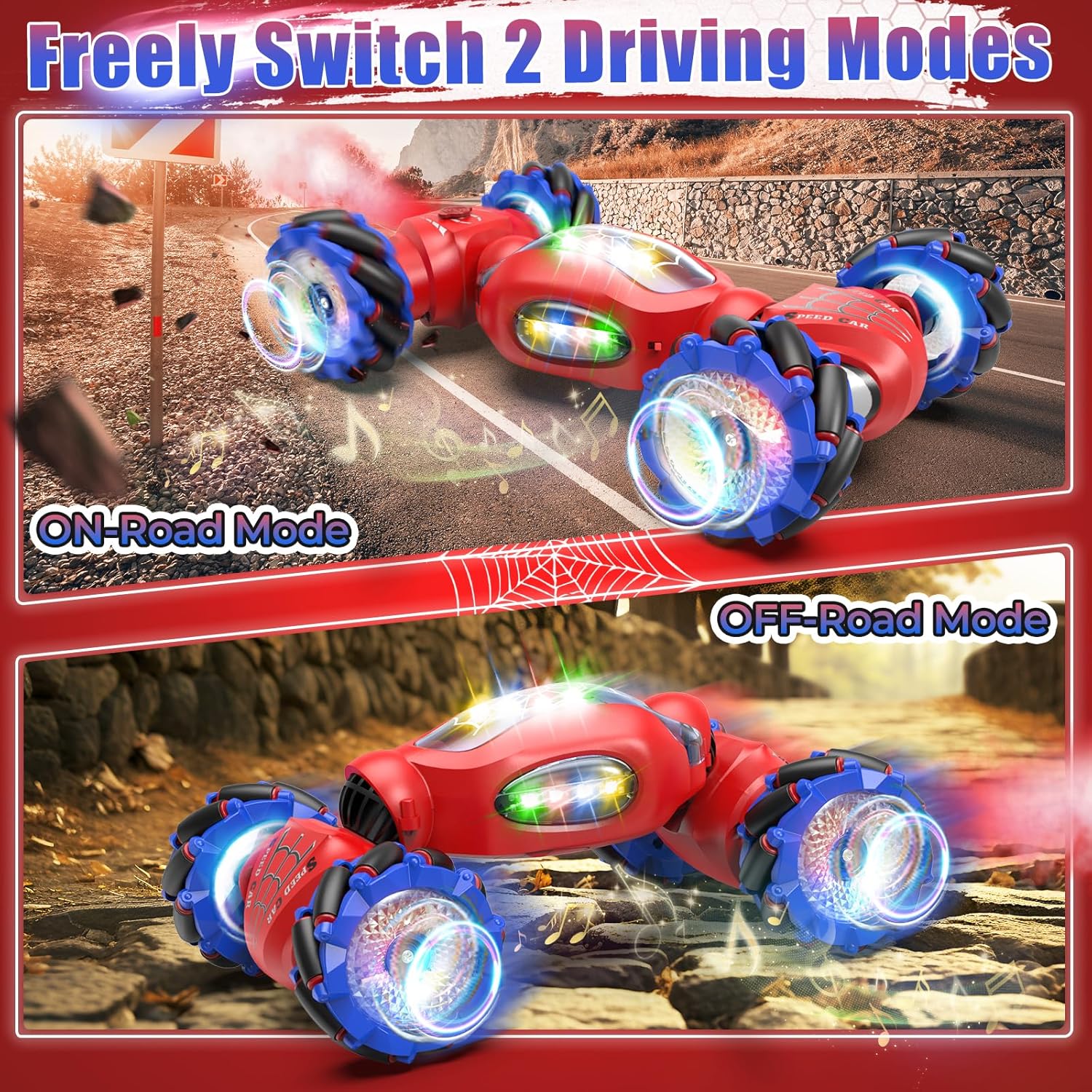 Detalle 2 de Fosgoit Spider RC Car 2.4 GHz for Kids