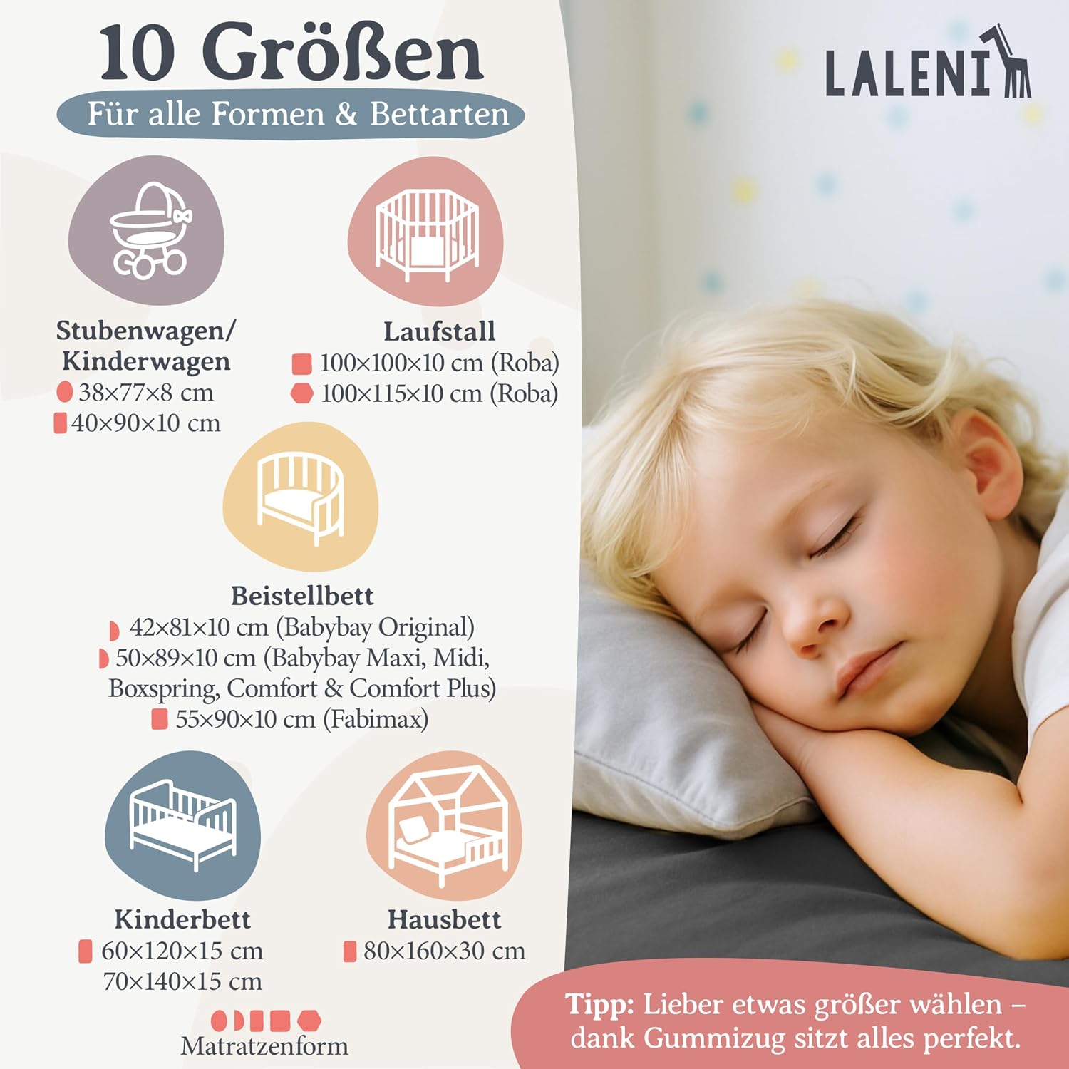 Detalle 2 de Laleni Jersey Spannbettlaken 70x140 cm – 100% Baumwolle, OEKO-TEX zertifiziert, anthrazit