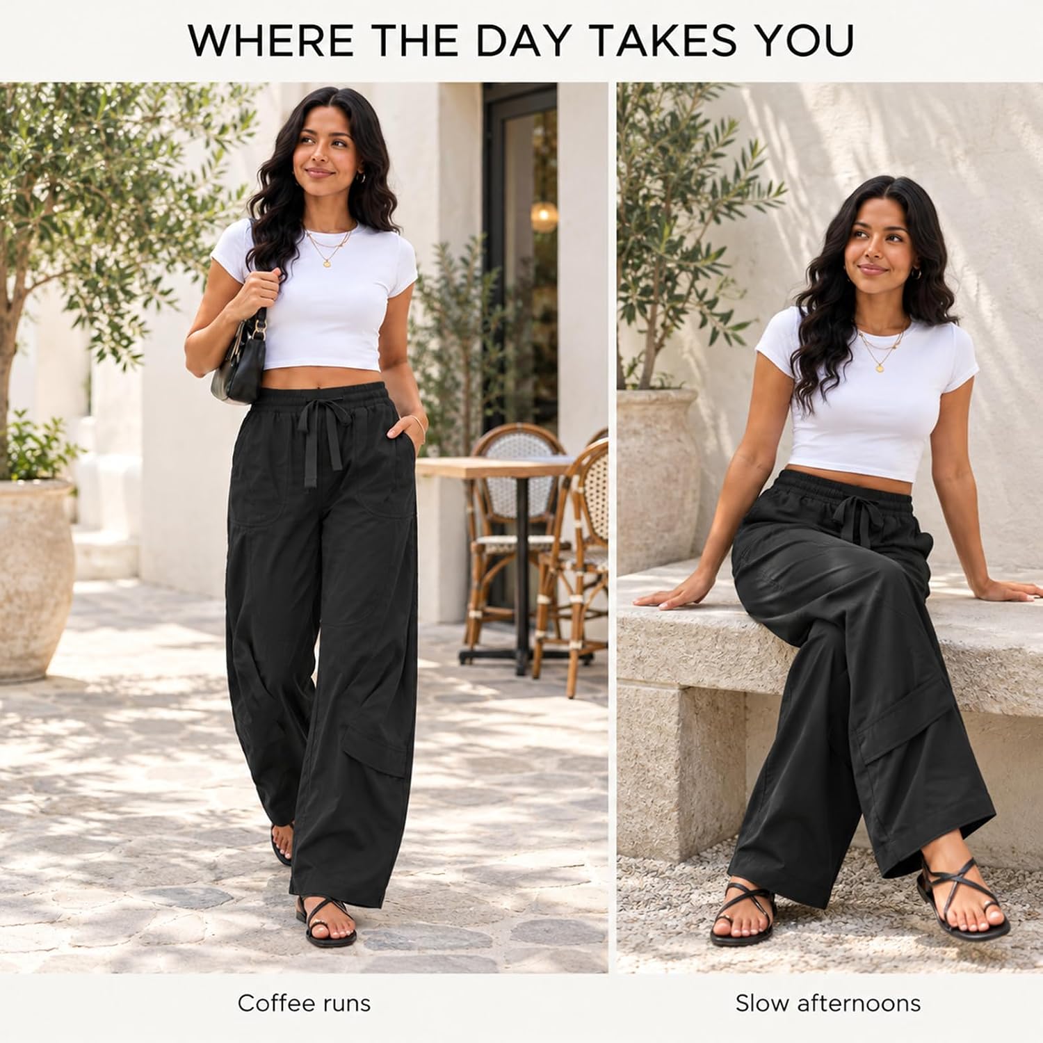 Detalle 2 de GooBe Women's Wide-Leg Travel Pants
