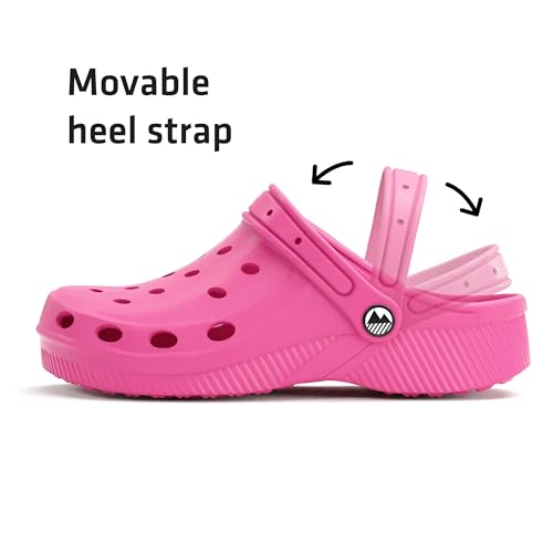 Detalle de Lakeland Active Children's Silloth Lightweight Ventilated Clogs – Hot Pink (11 Child UK)