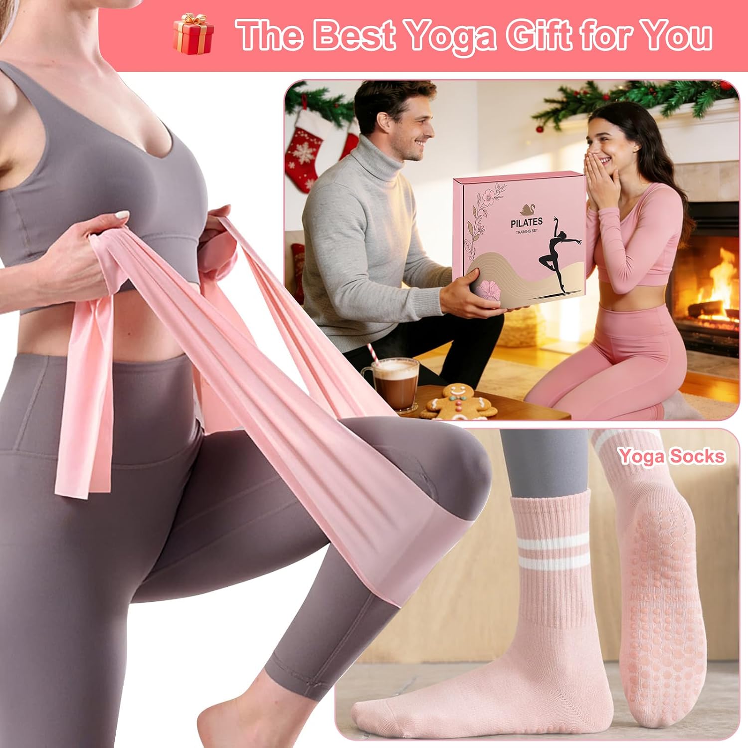 Detalle de Pilates Equipment Set for Women: Ring, Ball, and Resistance Bands for Home Workouts