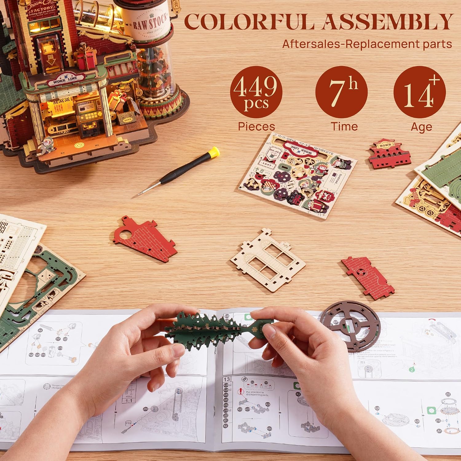 Thumbnail 2 de ROKR EAB01 wooden mechanical 3D puzzle kit 🧩
