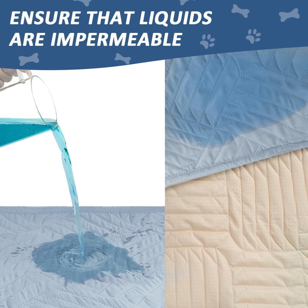 Thumbnail 1 de DUJUIKE protège-matelas imperméable 90x135 cm lavable (alèse pour incontinence, bleu)