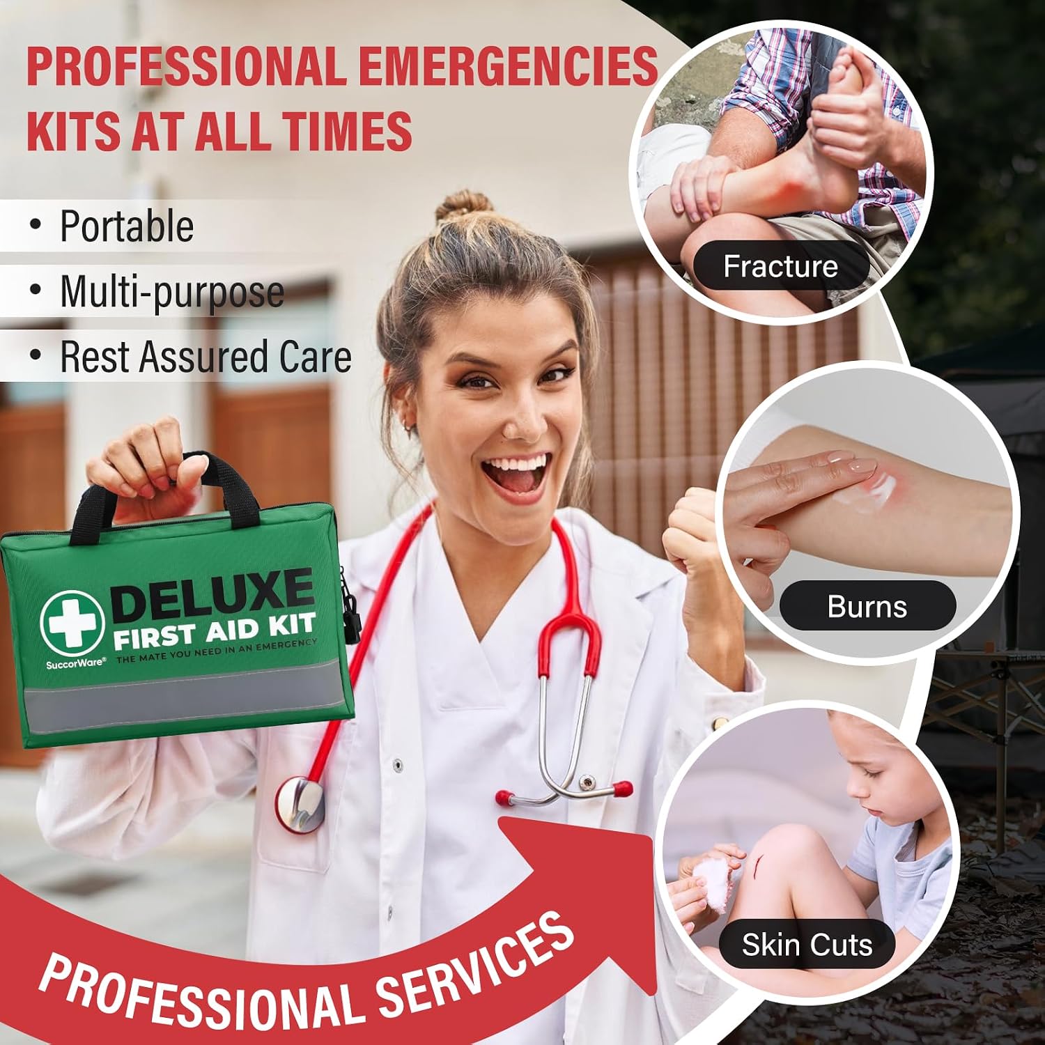 Thumbnail 2 de SuccorWare 380-piece Deluxe First Aid Kit 🚑